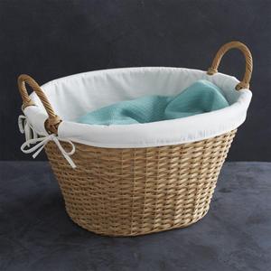 Wicker Laundry Basket with Liner