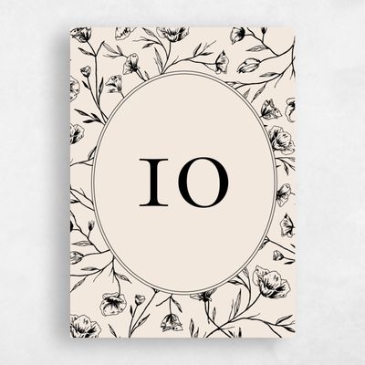 Cream, Beige Wedding Table Number - Brantley