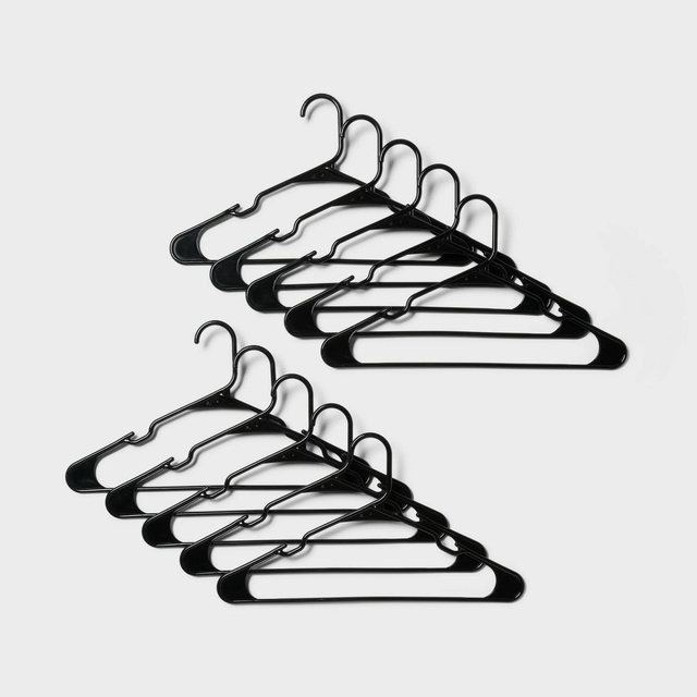 50pk Plastic Hangers Black - Brightroom™