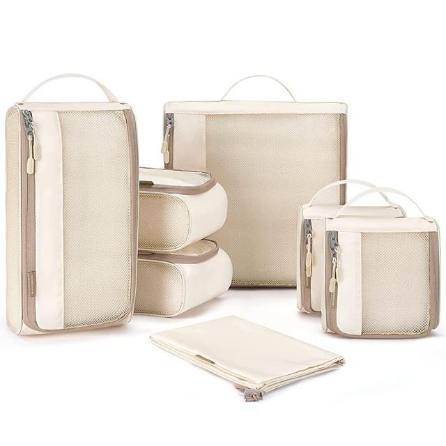 Packing Cubes for Suitcases, BAGSMART 7 Set Packing Cubes for Travel Essentials, Lightweight Luggage Suitcase Organizer Bags Set with Shoe Bag, Keep Shape Travel Cubes for Packing