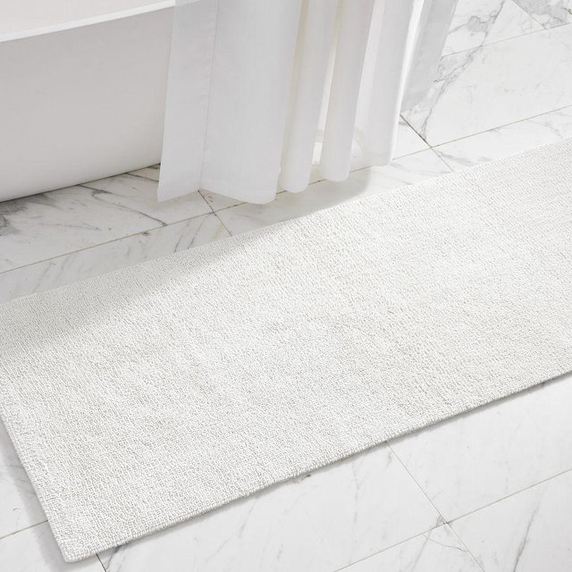 Classic Organic Loop Bath Mat, Ivory, 24" x 64"