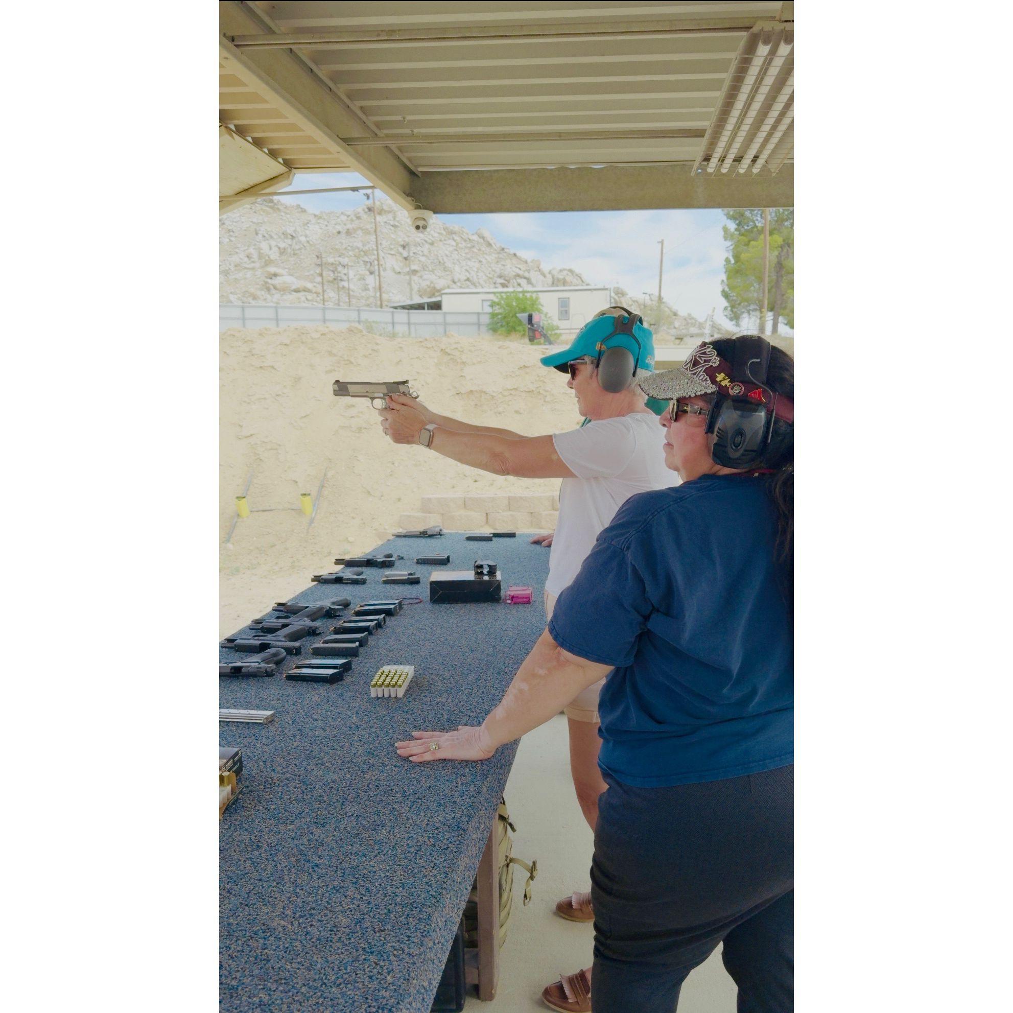 We took Anne shooting. With my Mom and Steve.