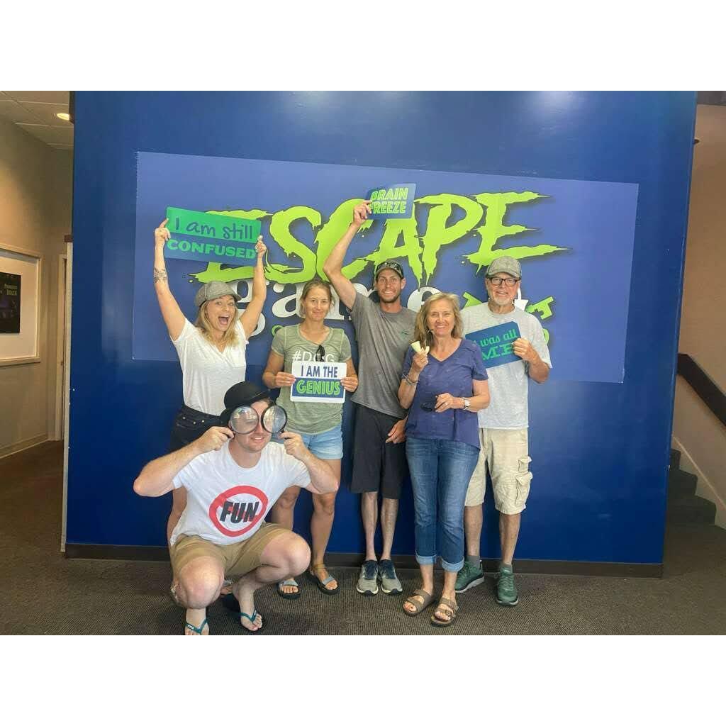 We did an Escape Room with my parents, my brother Colby and his girlfriend (now fiance) Meagan!