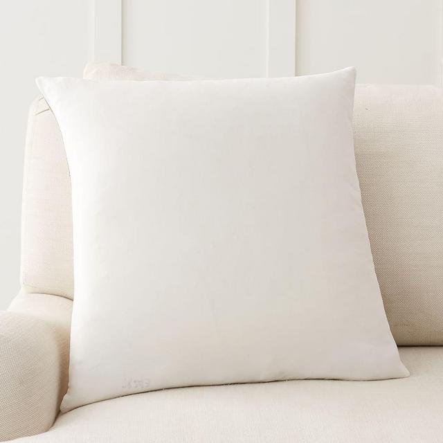 Velvet Linen Pillow Cover, 20 x 20", Ivory