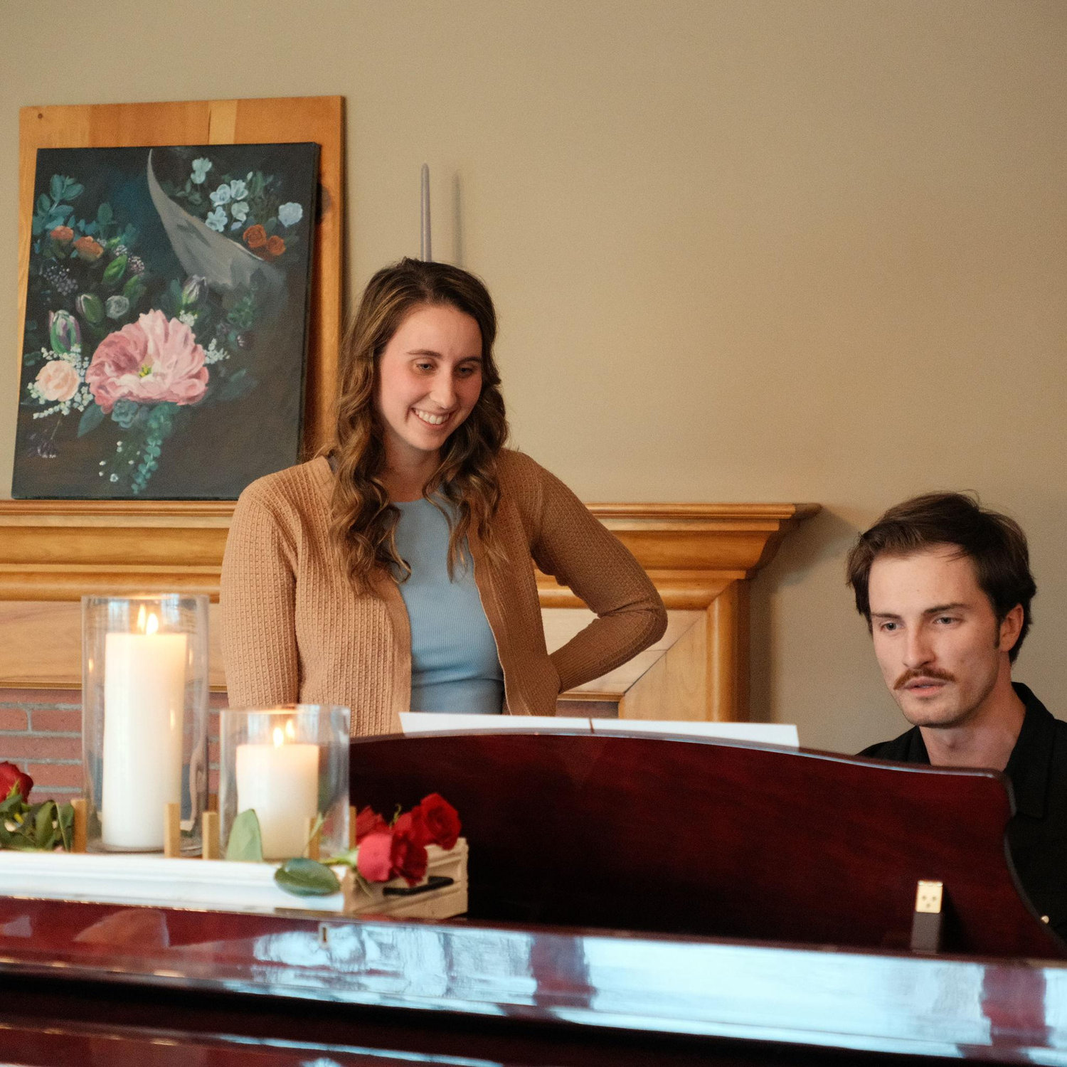 He brought me over to the piano and played me a song, "If you were the Only Girl"