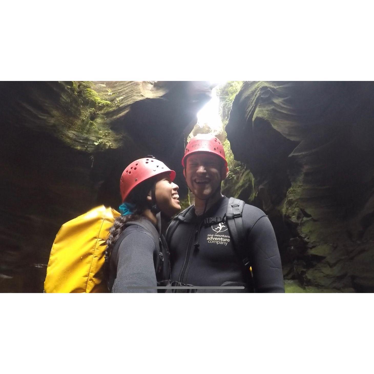 Exploring caves!