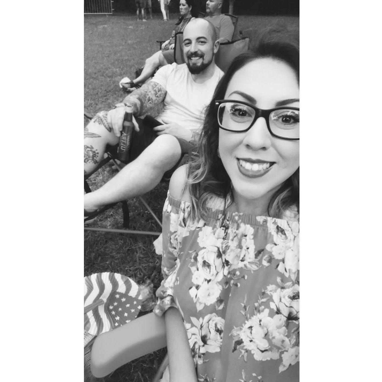 Concert at the Botanical Gardens right before he popped the question! 💍