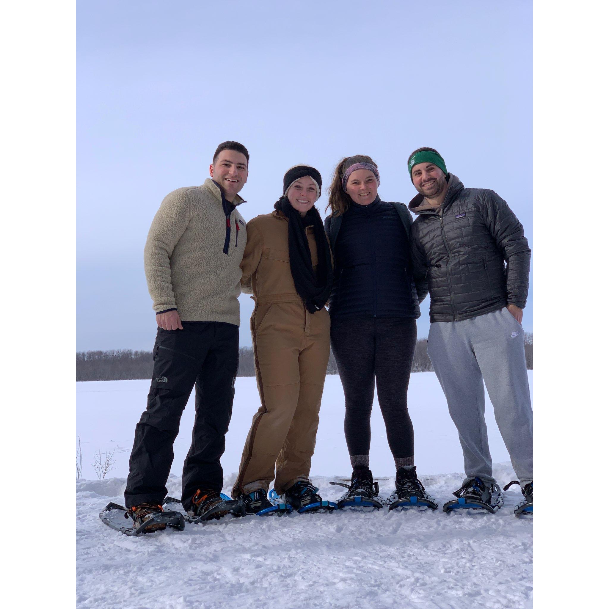 Snow shoeing with friends Kim and Tyler - 2021