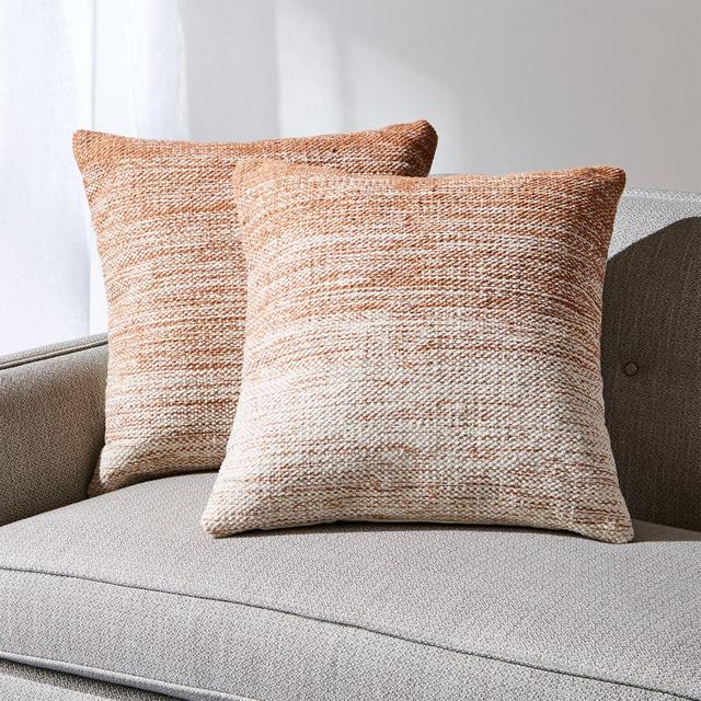 Enzo Orange Ombre Pillows 20", Set of 2