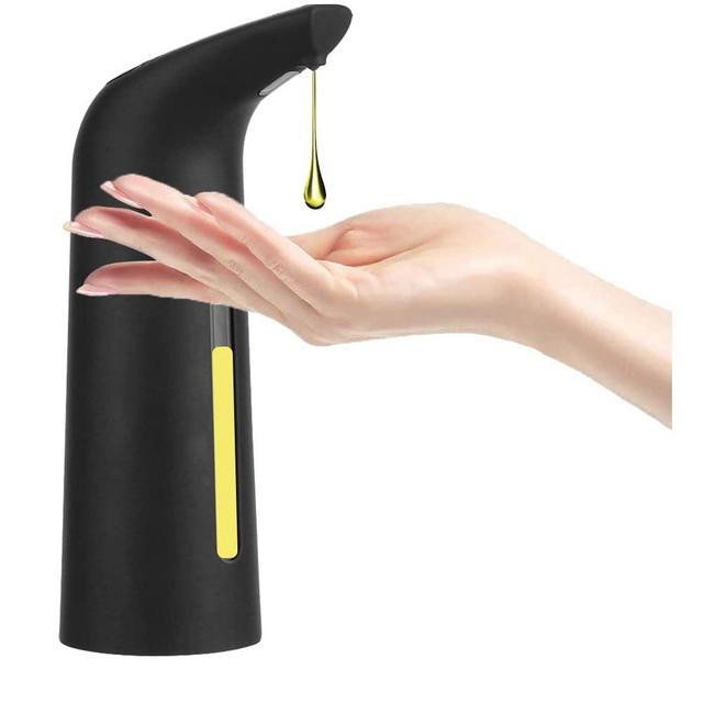 Black Automatic Soap Dispenser Touchless,Black Touchless Soap Dispenser,Hand Free Soap Dispenser for Kitchen Bathroom,Automatic Soap Dispenser 400ml,Black Battery Operation Soap Dispenser Touchless