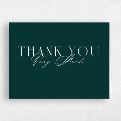 Green Typography Wedding Thank You - Shahira Landscape