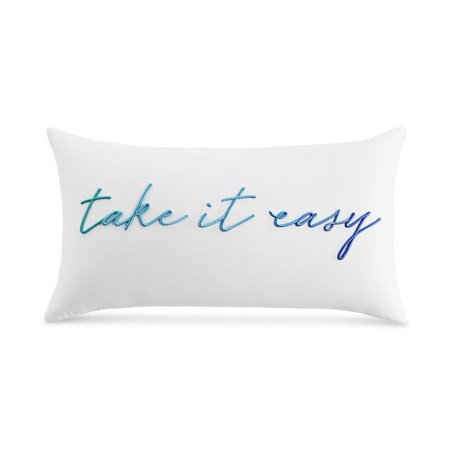 Charter Club Damask Designs Love Decorative Pillow, 12" x 22",, Created for Macy's