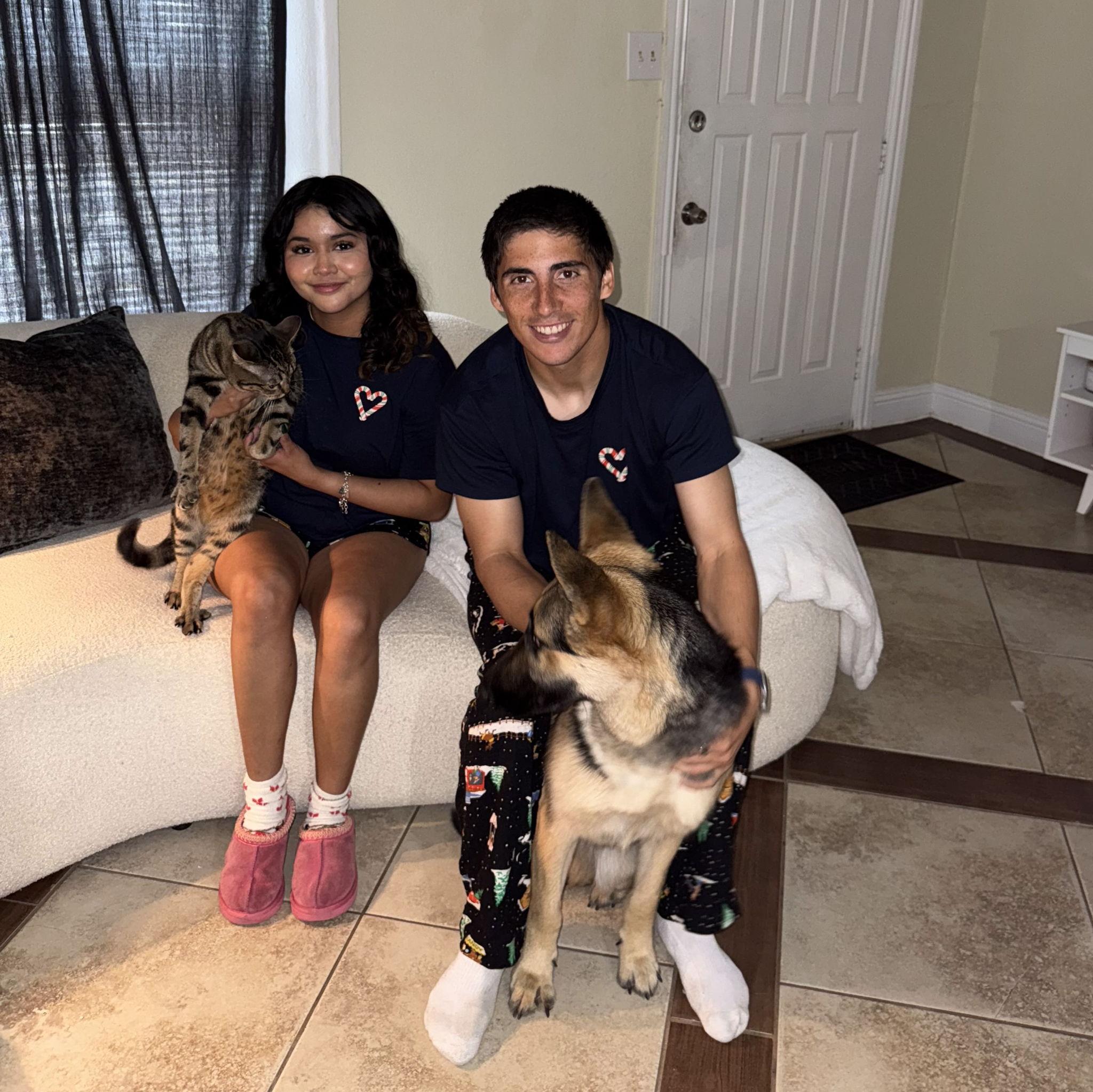 12/25/24: Our first Christmas together with our entire little family! We also built our first piece of furniture together this day, it was nightstands we got for Christmas!