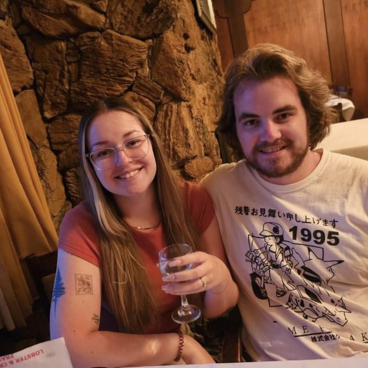 First dinner as an engaged couple!