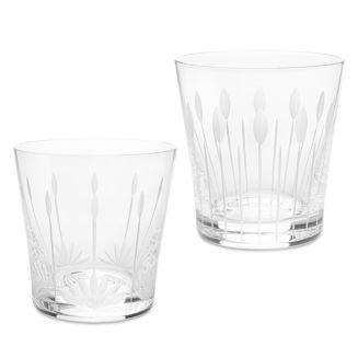 Lalique Lotus Blossoms & Buds Tumblers, Set of 2