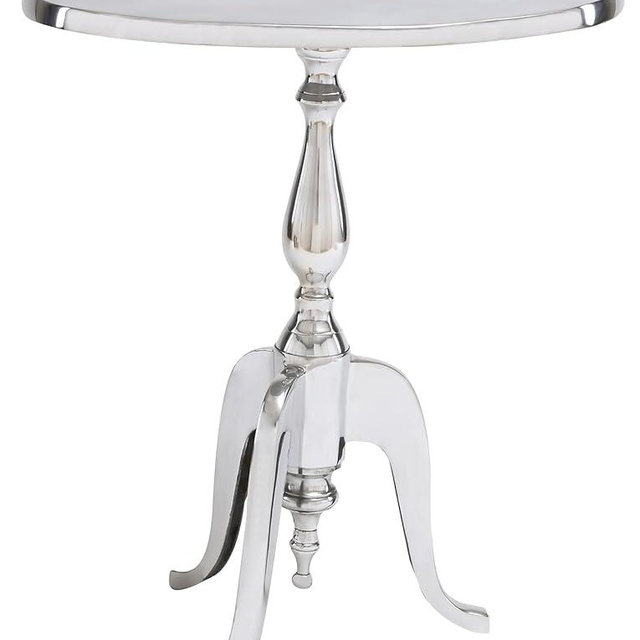 Deco 79 Aluminum Metal Side End Accent Table Small End Table, Side Table 18" x 12" x 22", Silver
