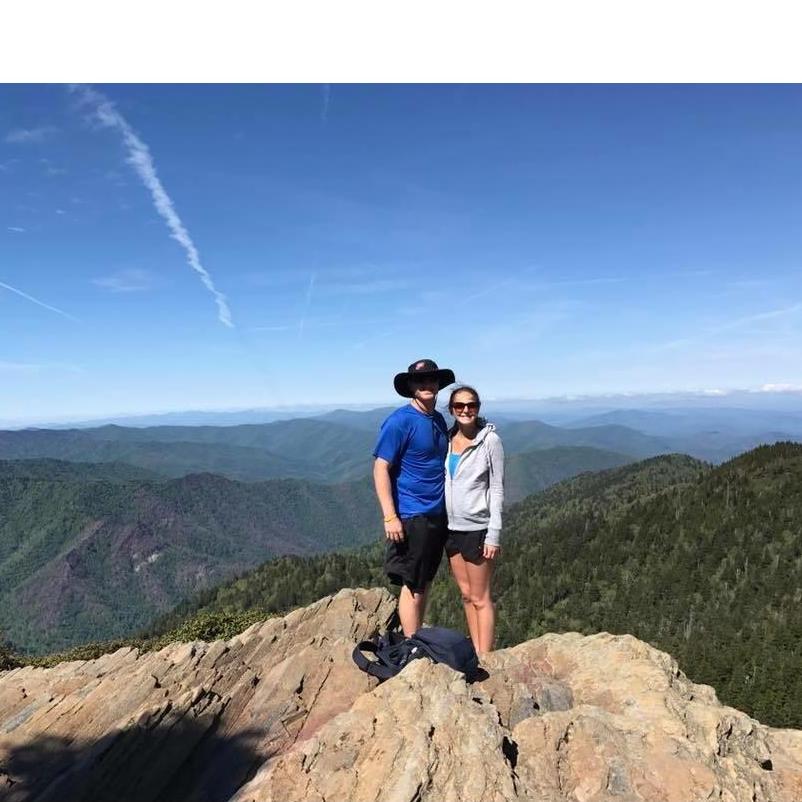 On top of ones of the highest Mountains in Galtinburg, it took us 6 hours to climb up to the top and back down! Definitely worth it for the view!