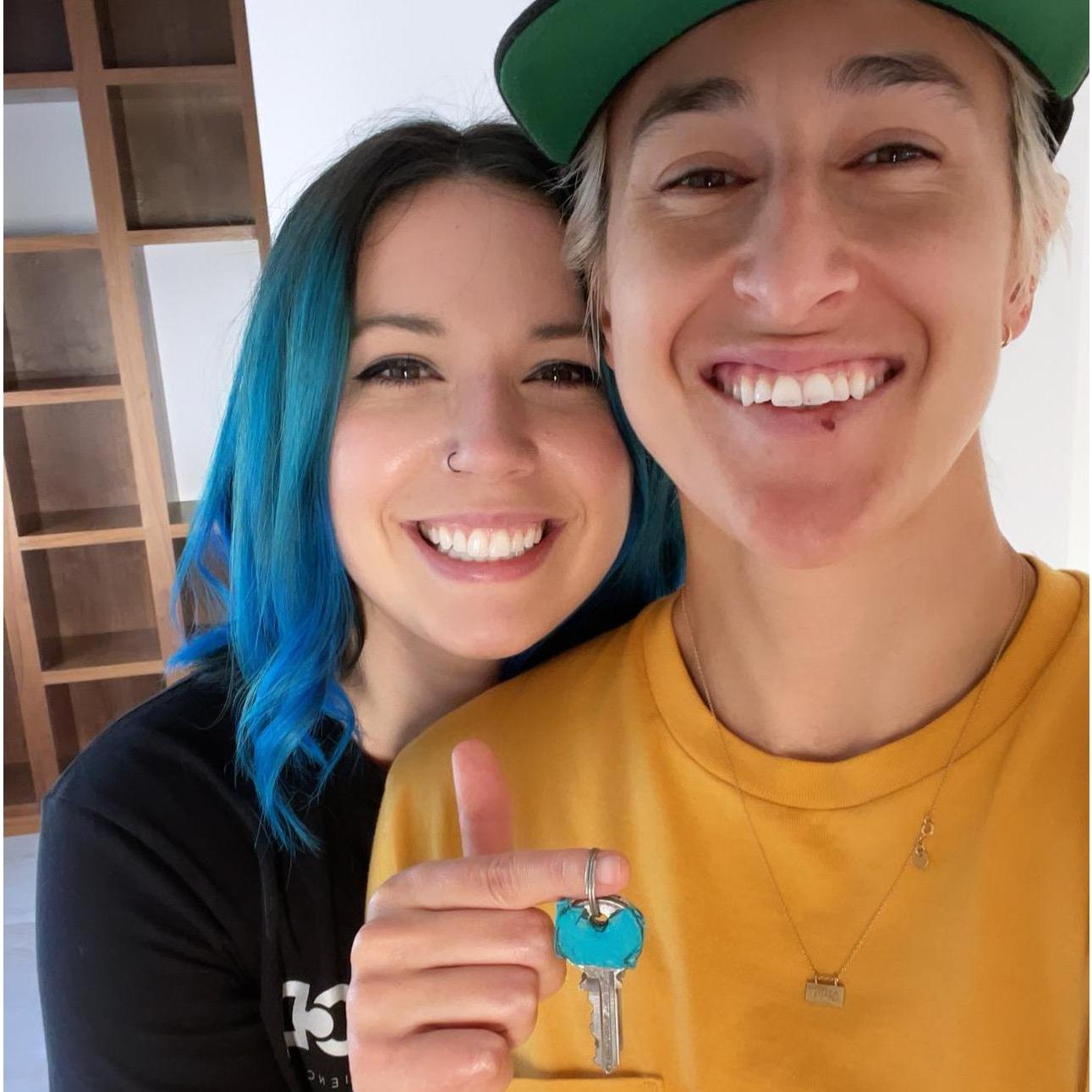 Getting the keys to our first house!