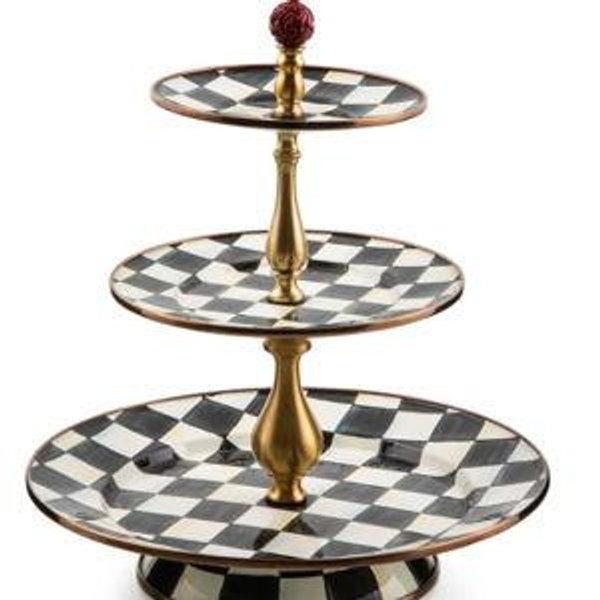 Enamel Sweet Stand Black and White