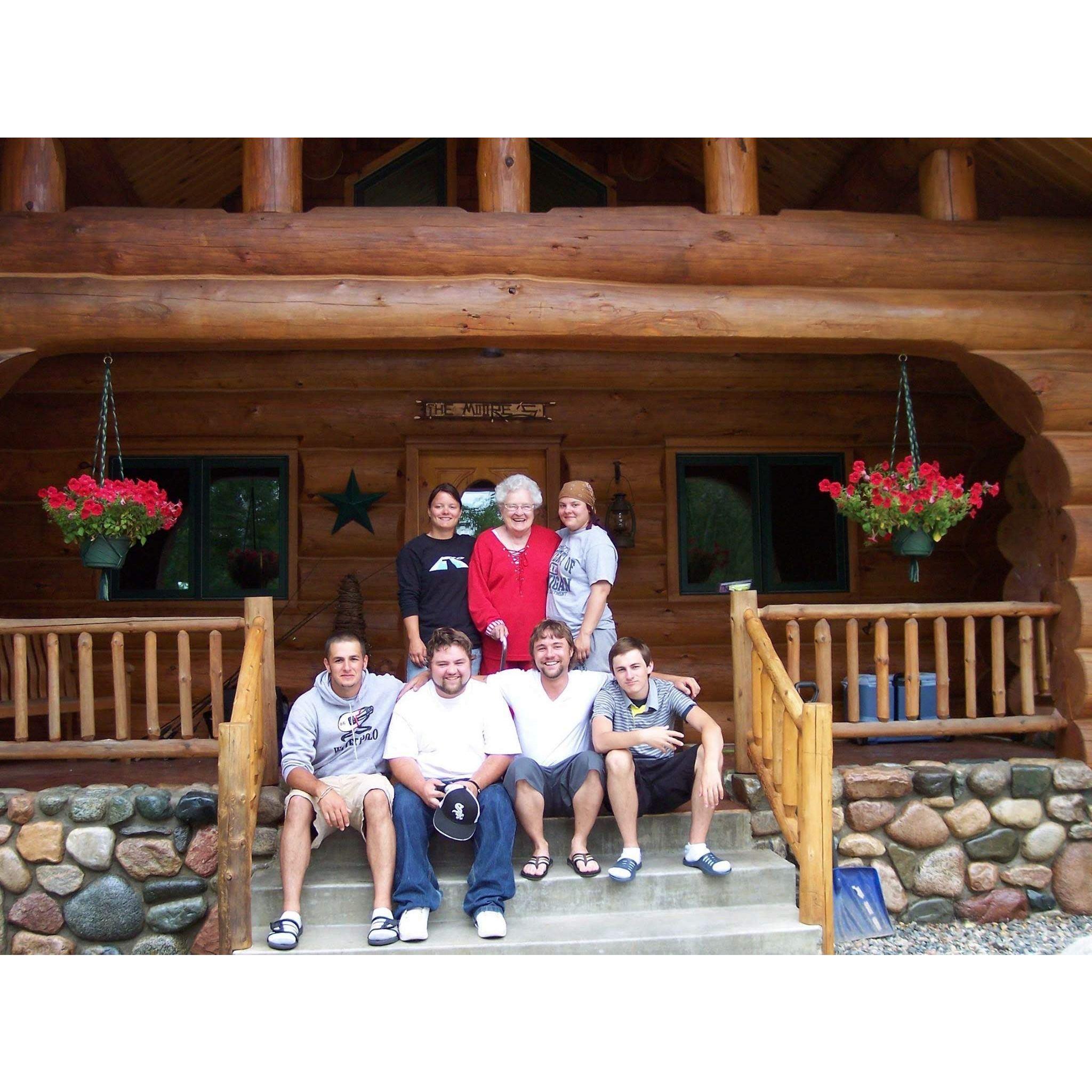 The Nevis house with Grandma Laws. 