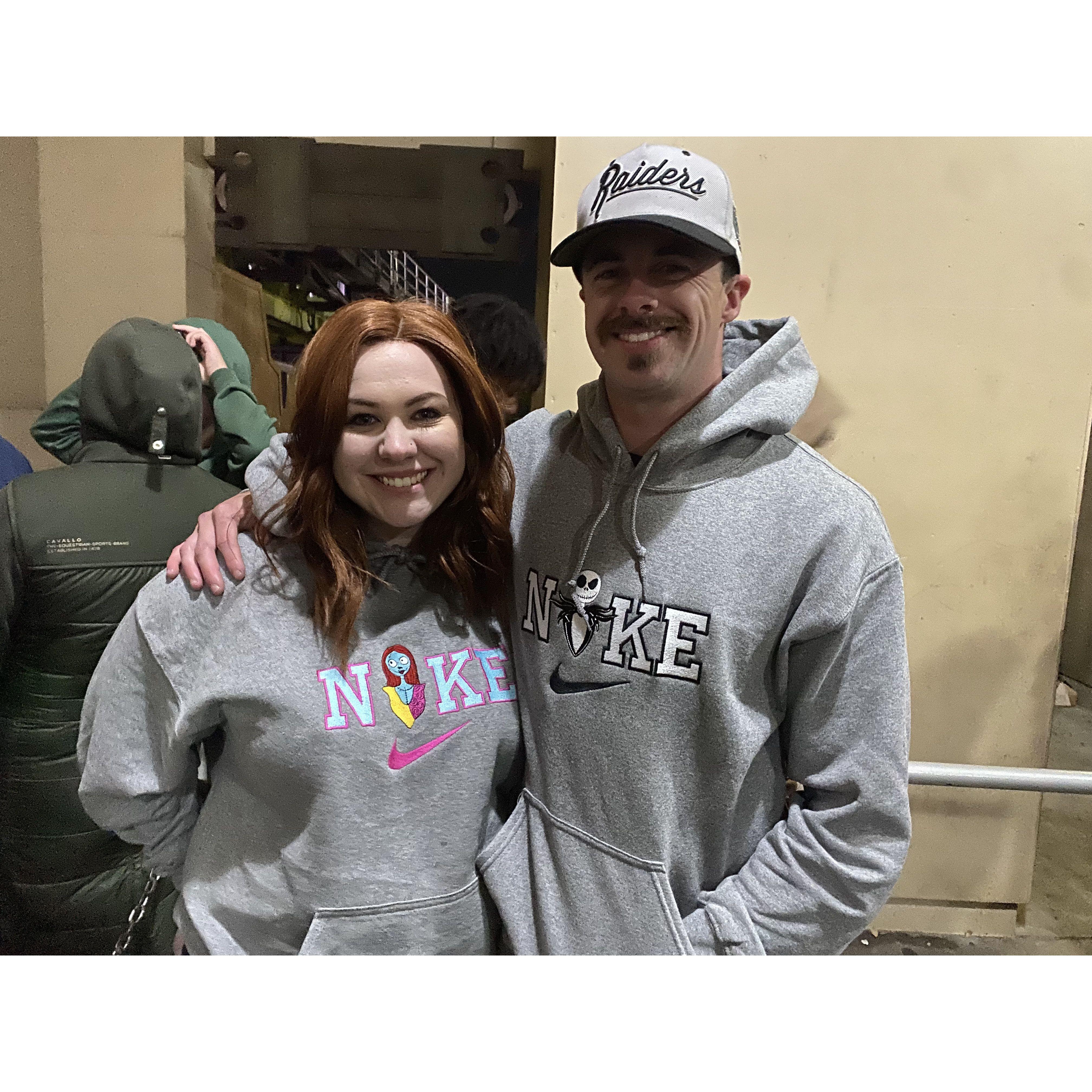 Kyle had these sweatshirts made for us