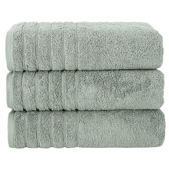 SALBAKOS Oversized Bath Towels Barnum Collection - Turkish Luxury Hotel & Spa Quality 30"x56" Oversize Bath Towels 100% Combed Cotton, Eco-Friendly (Set of 3, Green)