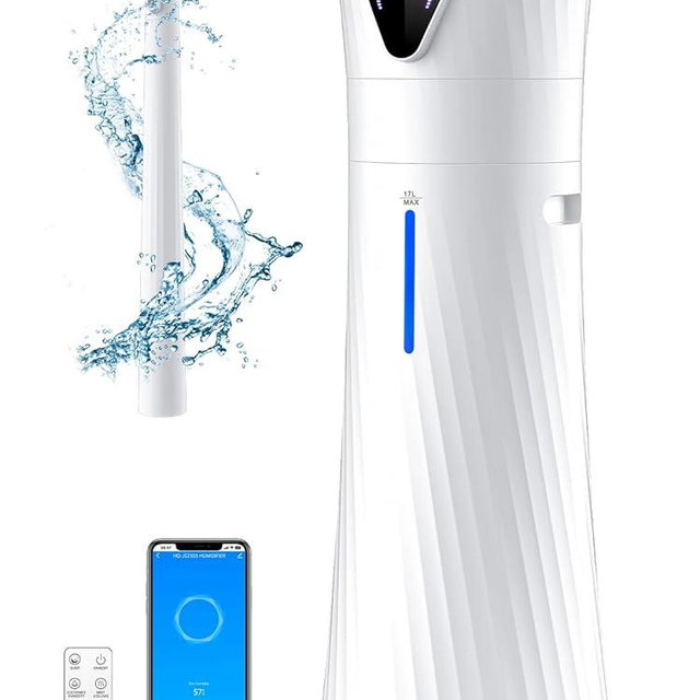 MONISEN Smart Humidifier Large Room for 2000 sq ft, 17L/4.5Gal Humidifiers for Bedroom with Wi-Fi App & Remote Control, Ultrasonic Cool Mist Large Humidifiers for Home with Essential Oil Box, 3 Speed