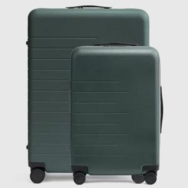 Carry-On & Large Check-In Suitcase Set - Dark Green