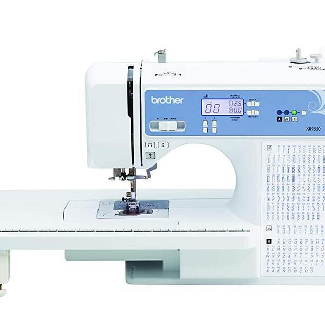 Brother Sewing and Quilting Machine, Computerized, 165 Built-in Stitches, LCD Display, Wide Table, 8 Included Presser Feet, white