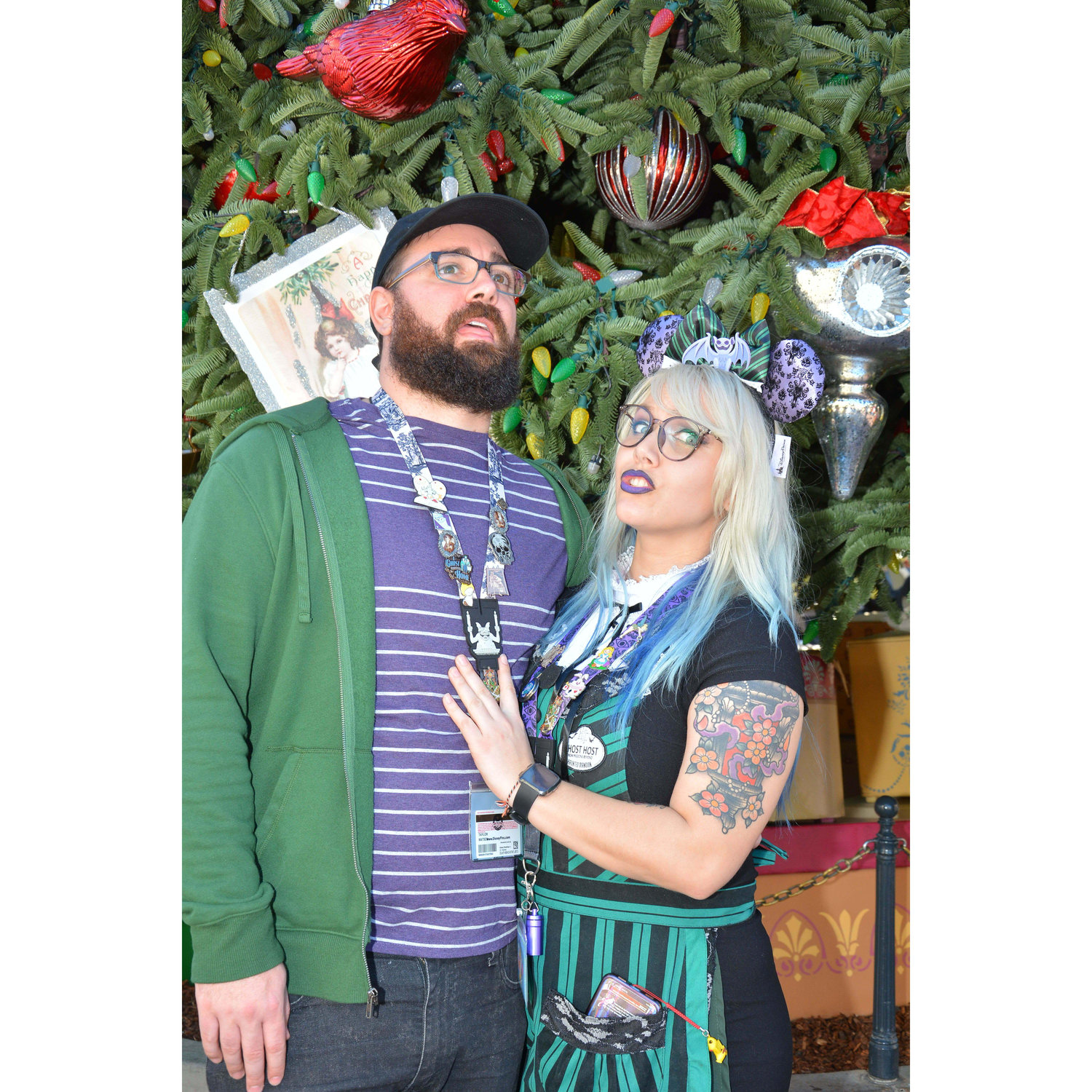 goofin it up during Christmas time at Disneyland