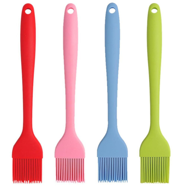 NileHome 600°F Heat Resistant Silicone Basting Brushes, Cooking Brushes for Food BPA Free Pastry Brush Spread Oil Butter Sauce for BBQ Grill Baking Kitchen Cooking Dishwasher Safe(4 Pack)