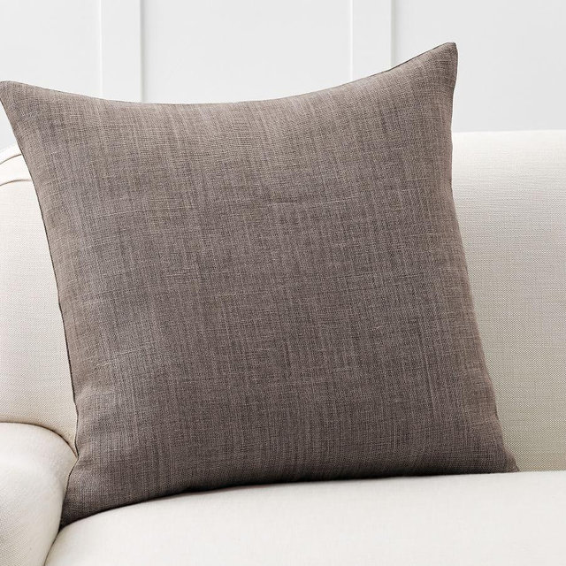 Belgian Linen Pillow Cover Made with Libeco™ Linen, 24 x 24", Acorn