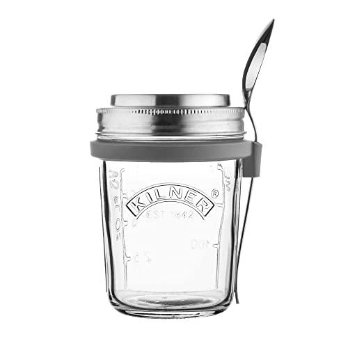 Kilner 0025.899 Breakfast Jar Set, 0.35L, Transparent