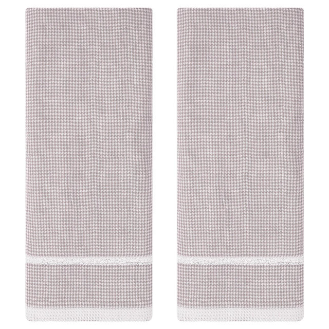 REGALWOVEN Cotton Soft Absorbent Bathroom Hand Towel 14 x 28 Inch Brown 2 Pcs