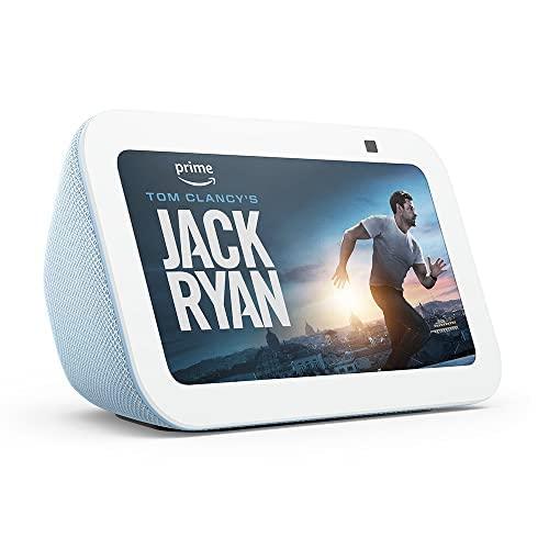 All-new Echo Show 5 (3rd Gen, 2023 release) | Smart display with deeper bass and clearer sound | Cloud Blue
