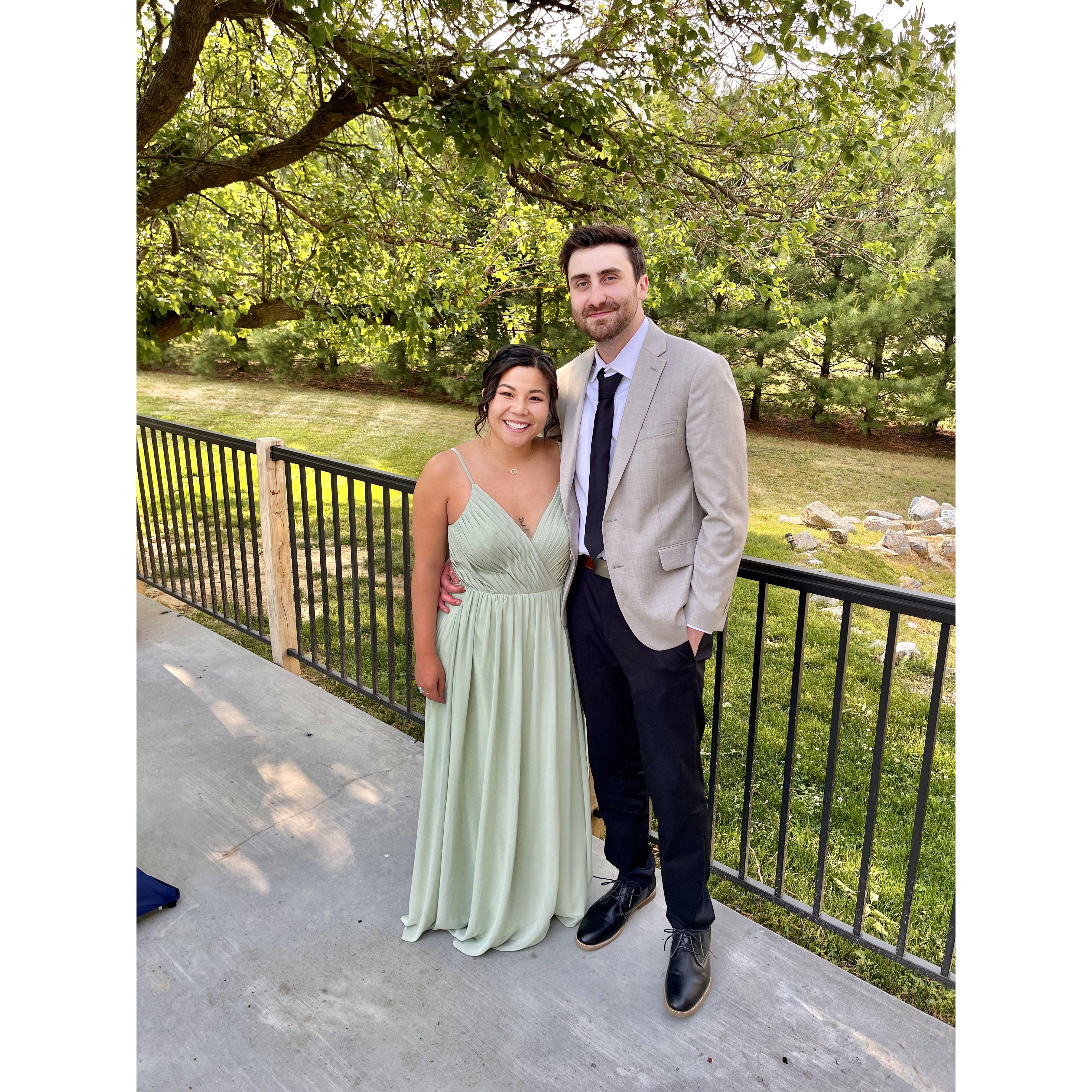 Elaine and Casey's wedding June '23. Now Elaine is returning the favor of being a bridesmaid!