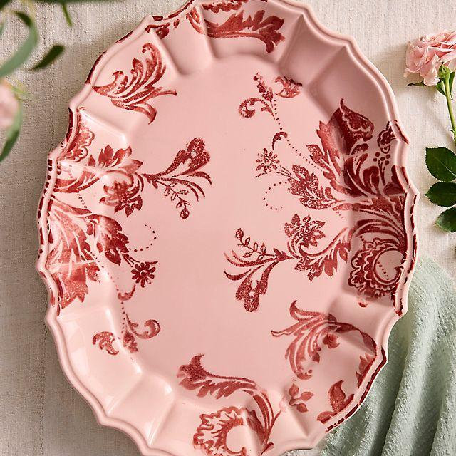 Botanical Silhouette Oval Serving Platter