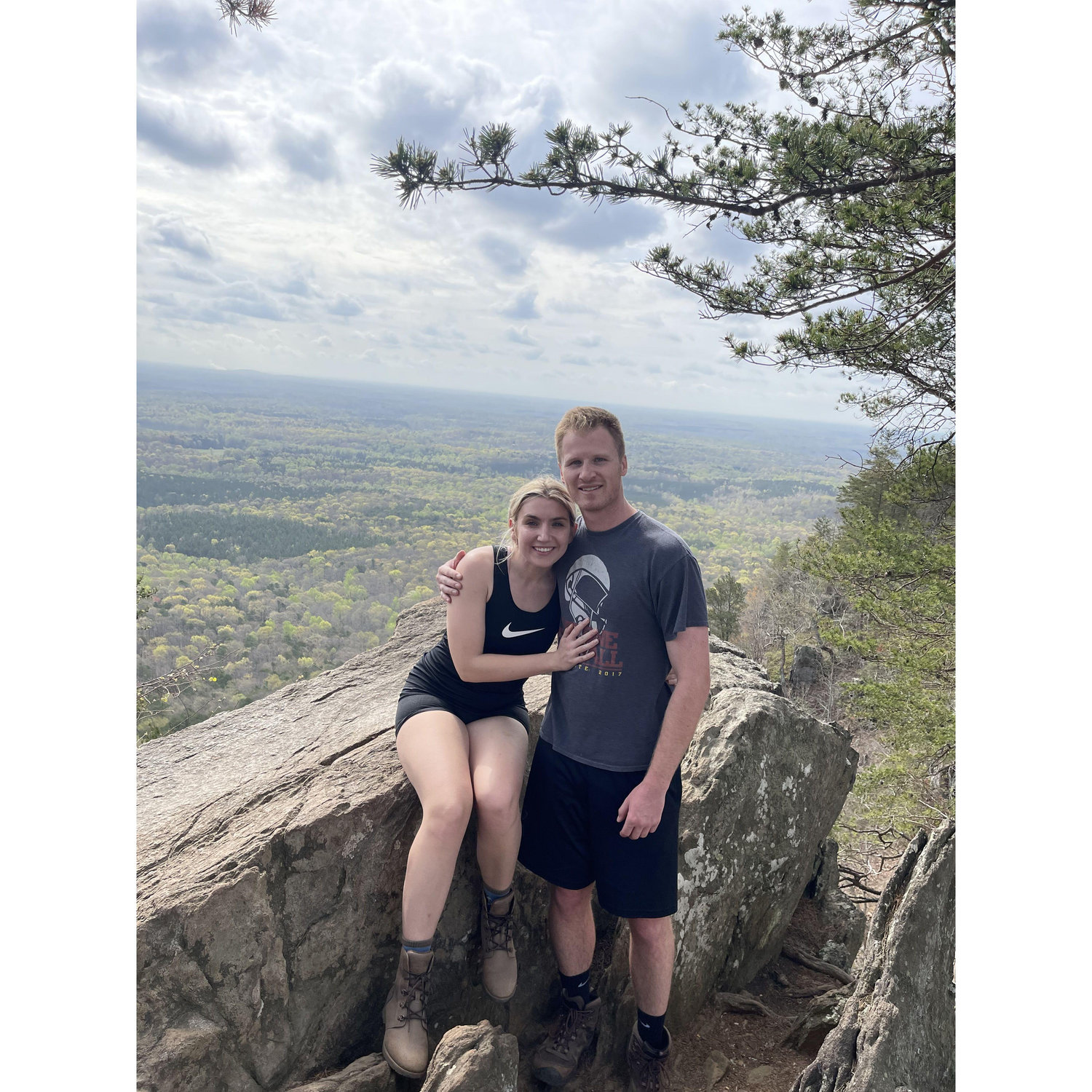 Adam and Renee love hiking together!