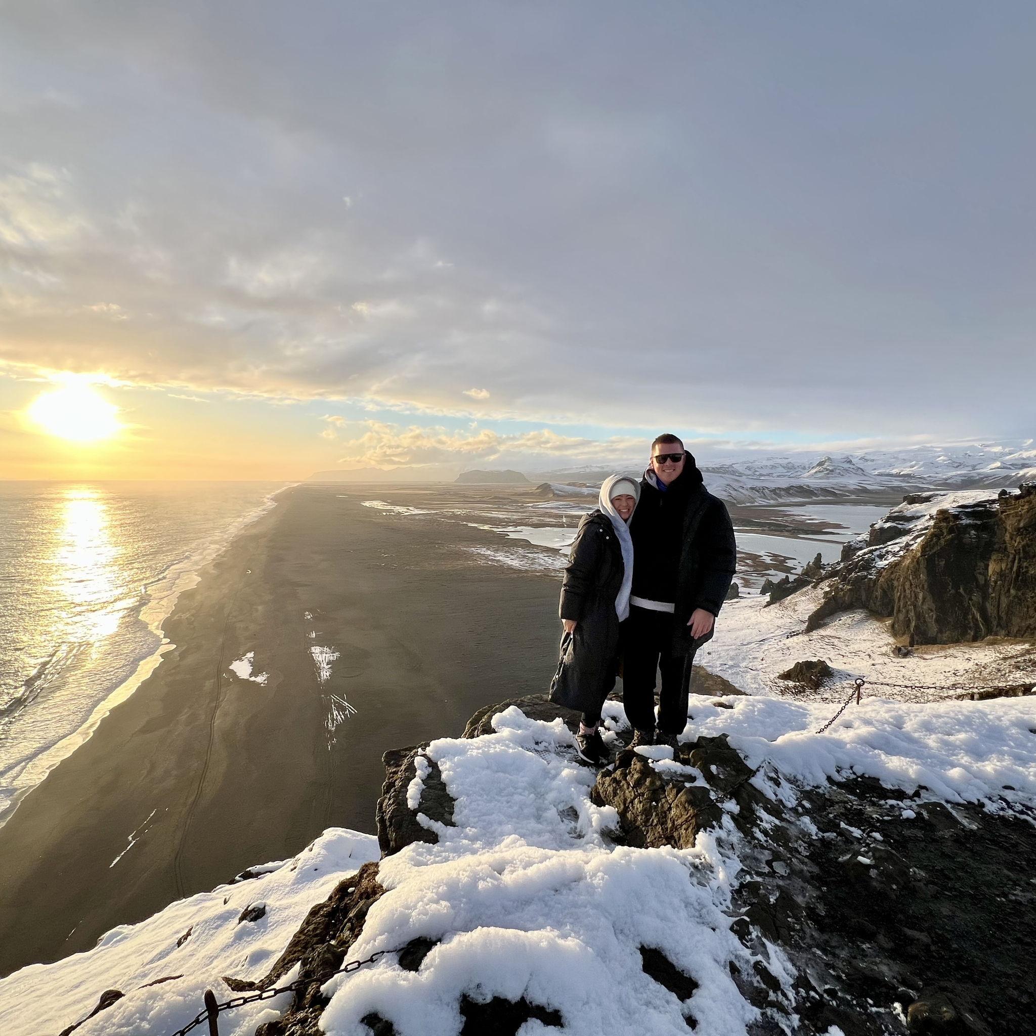 Black Sand Beach sunset hike, Iceland 2024