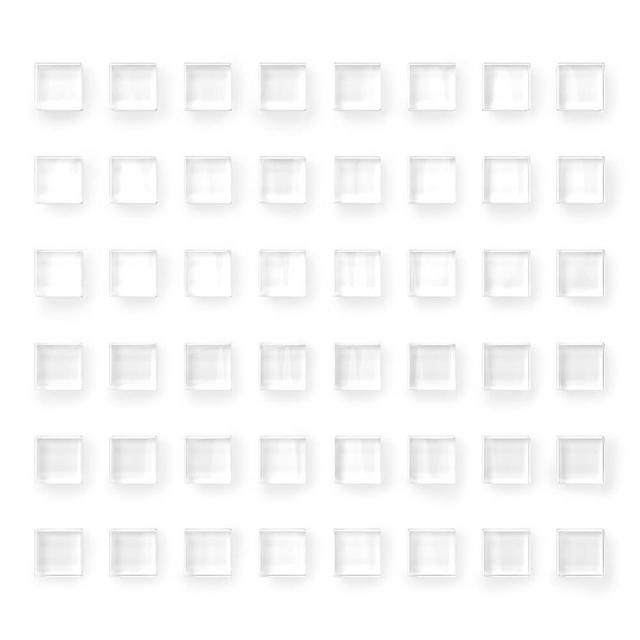 Fridge Magnets Glass Refrigerator Magnets Clear Magnets for Decorative Kitchen Office (48 Pack)