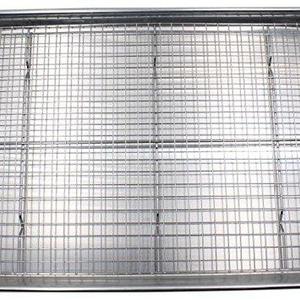 Checkered Chef Baking Sheet and Rack Set - Aluminum Cookie Sheet/Half Sheet Pan for Baking with Stainless Steel Oven Safe Cooling Rack