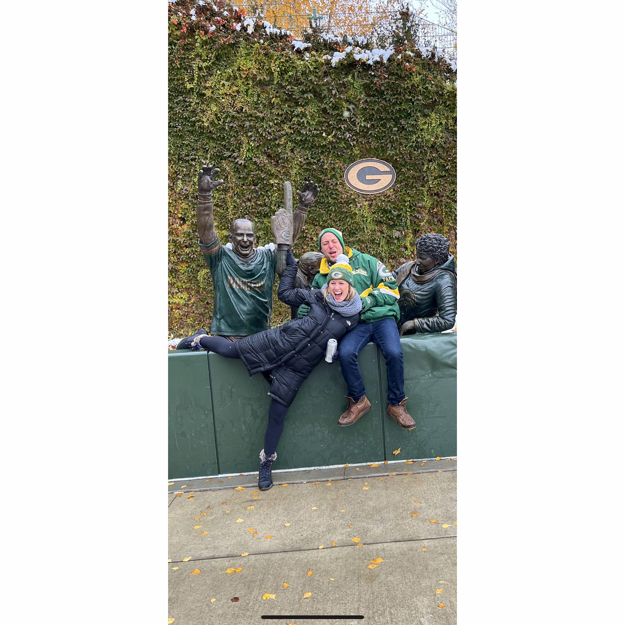 Our first Packer Game together in Green Bay- November 2021