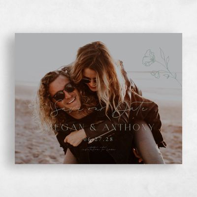 Deep Sage, Green Wedding Save the Date - Varnell Photo