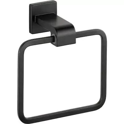 Delta Ara Matte Black Wall Mount Towel Ring