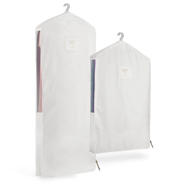 Luxury Cotton Garment Storage Bags | Long 58 Inch + Short 40 Inch | Certified Organic Cotton Dress + Suit Bags | Breathable | Certified Carbon Neutral