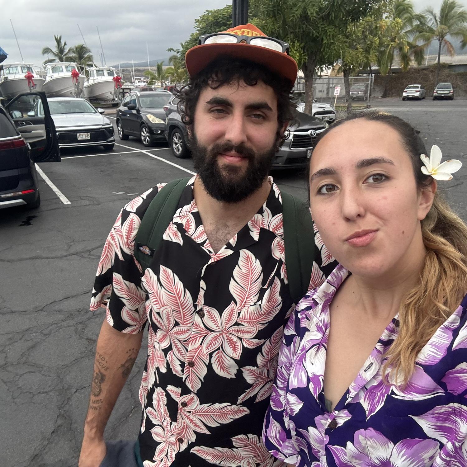 Our Hawai’i trip, we were getting ready to swim with manta rays