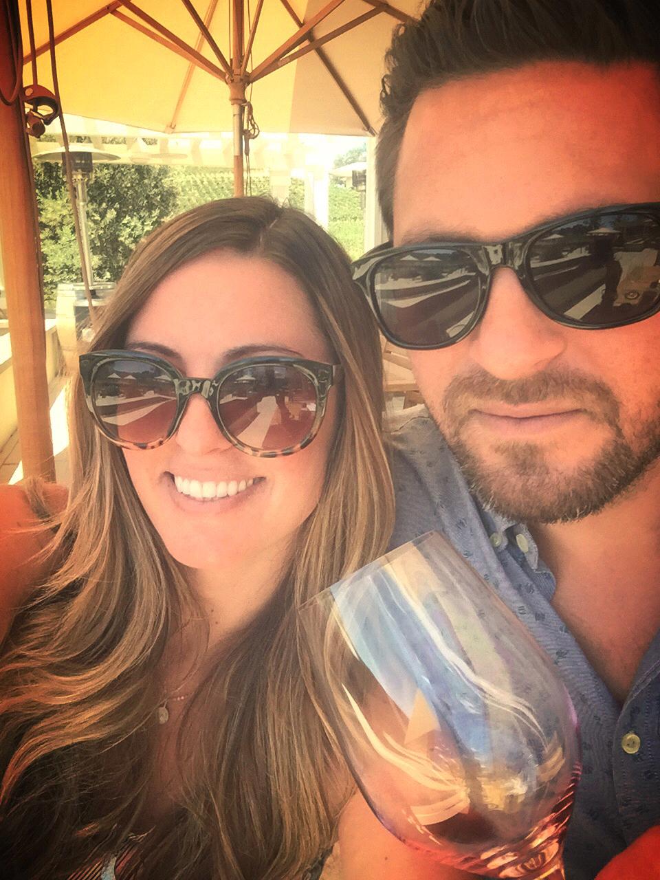 Enjoying a fun afternoon at our favorite vineyard 'Justin' in Paso Robles!