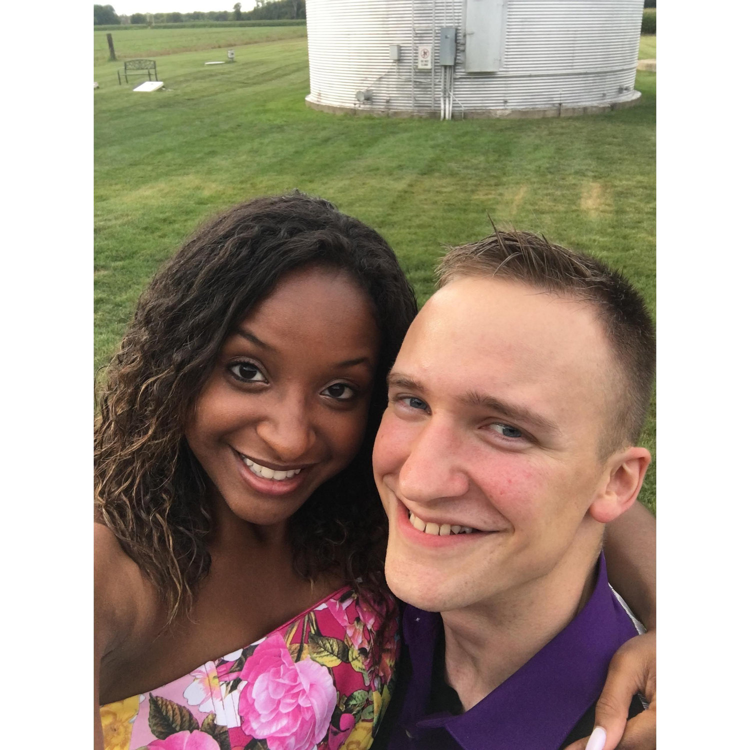 Enjoying our friend's wedding