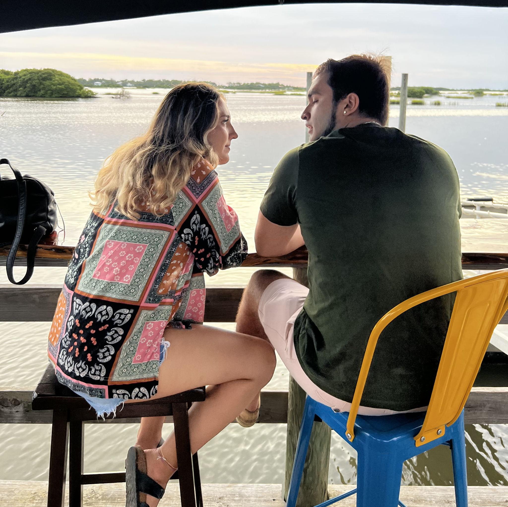 This was our first photo together at one of our favorite places, Cedar Key.