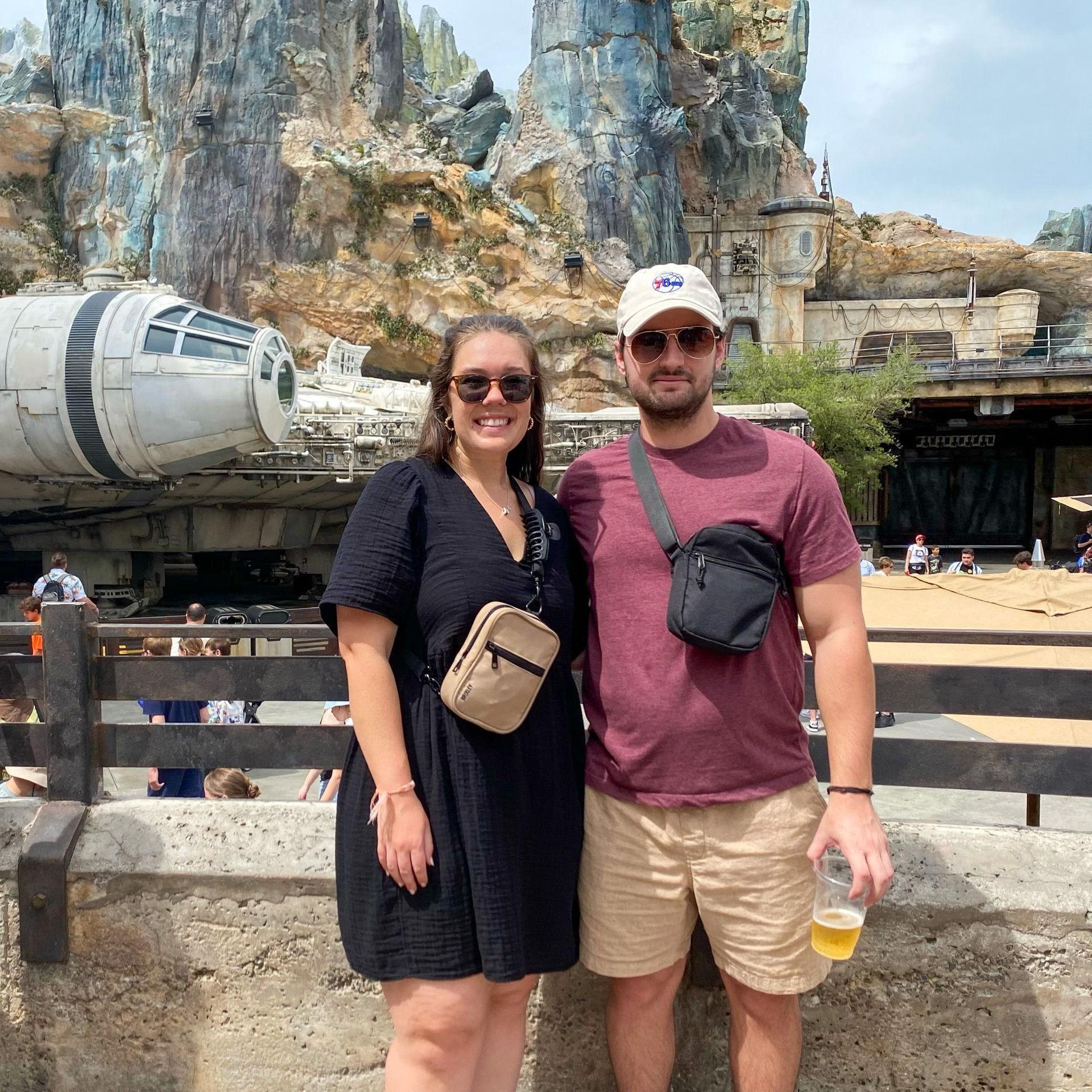 Checking out Galaxy's Edge at Disney World